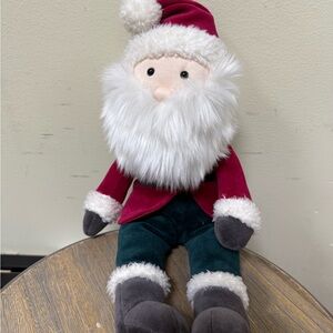 Jellycat Santa Plush with Burgundy and White Accents